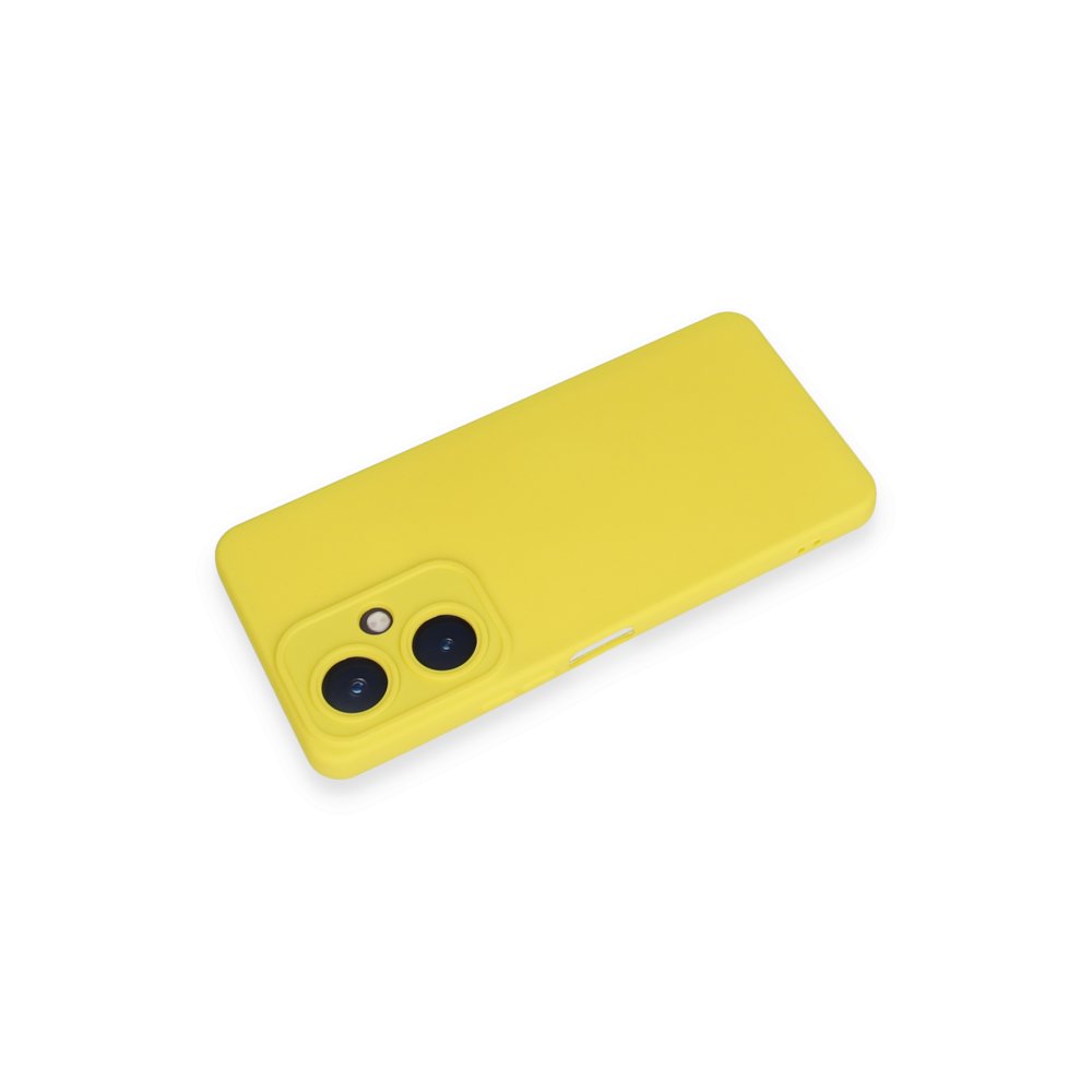 Newface Vivo Y27 Kılıf Nano içi Kadife Silikon - Sarı