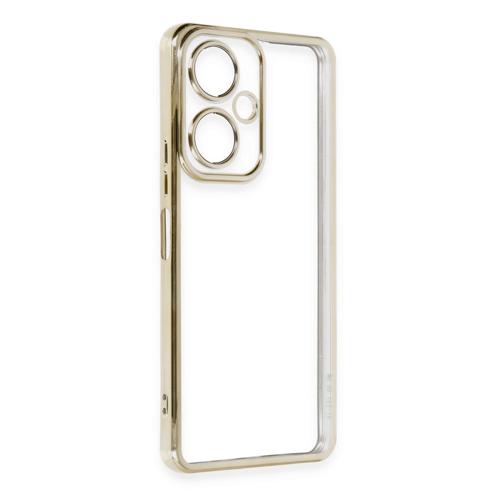 Newface Vivo Y27 Kılıf Razer Lensli Silikon - Gold