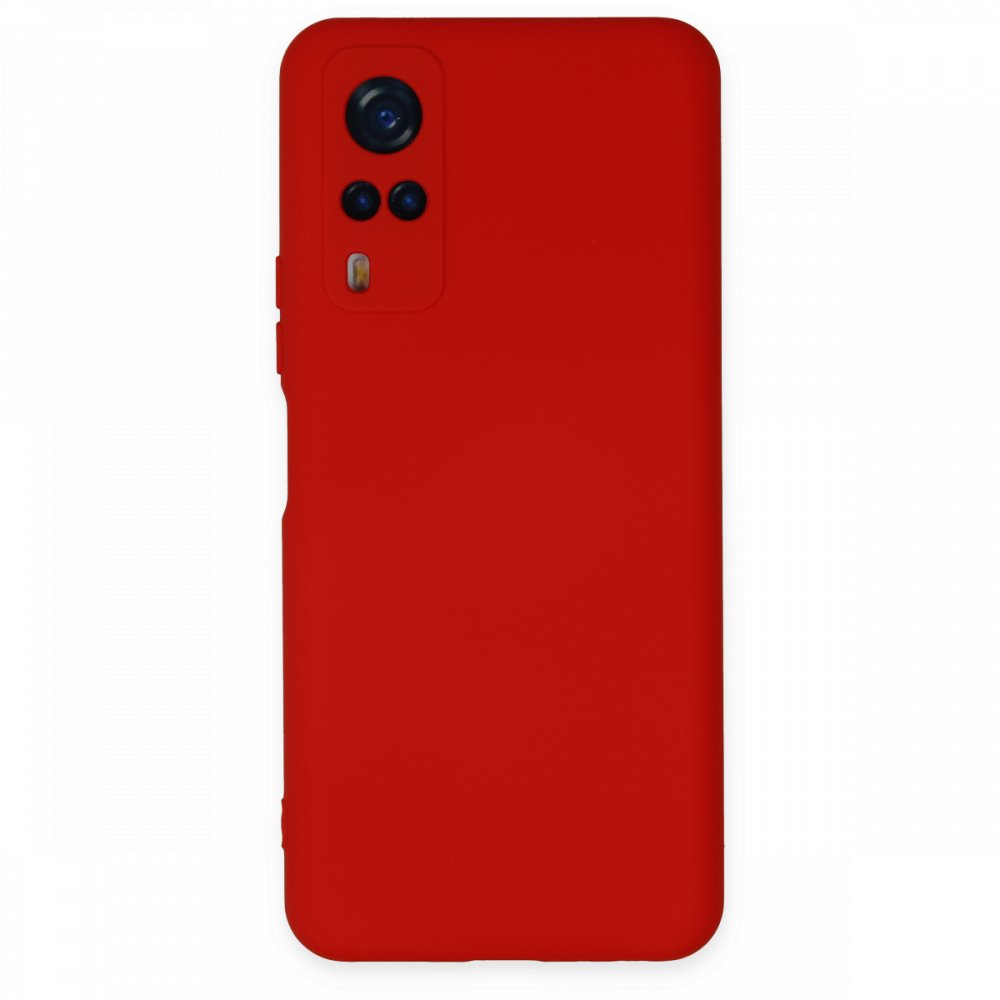 Newface Vivo Y31 2021 Kılıf Nano içi Kadife Silikon - Kırmızı