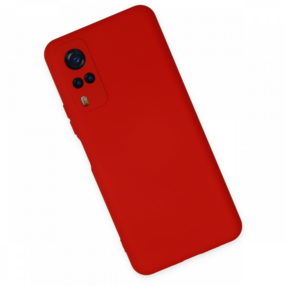 Newface Vivo Y31 2021 Kılıf Nano içi Kadife Silikon - Kırmızı