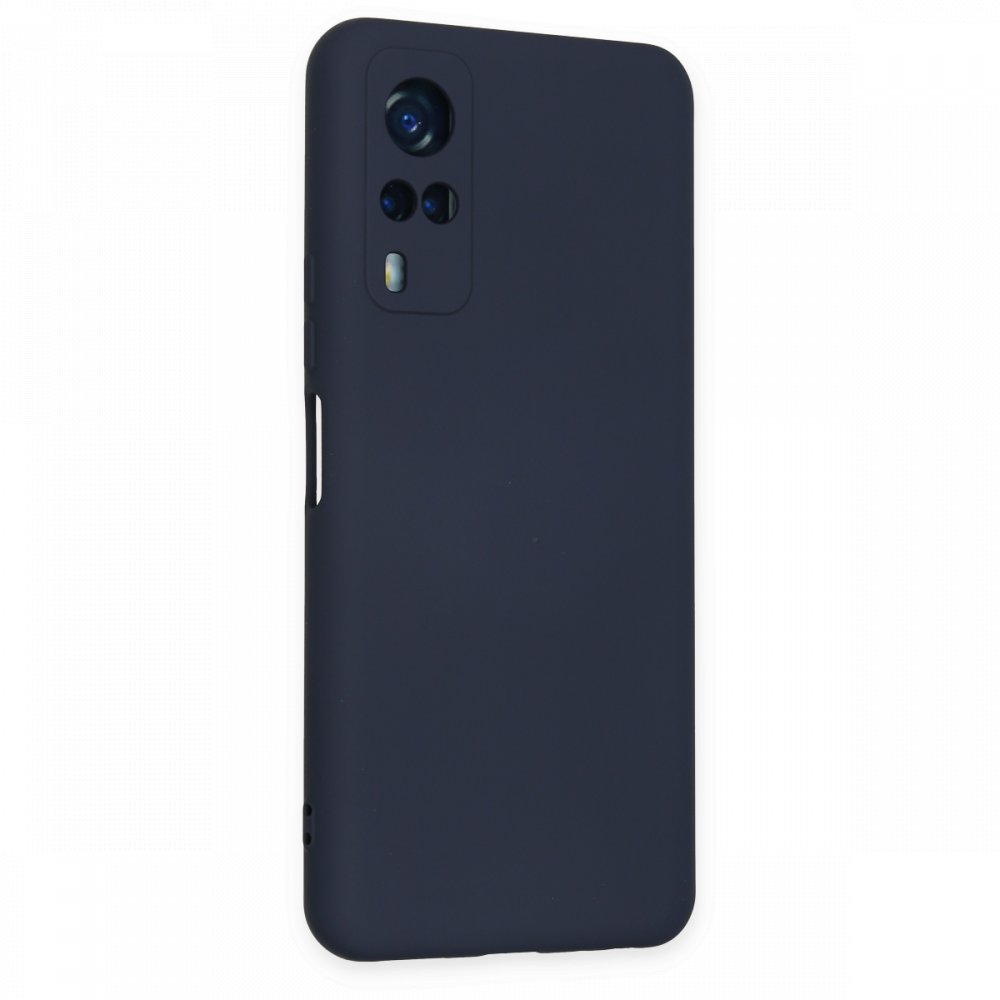 Newface Vivo Y31 2021 Kılıf Nano içi Kadife Silikon - Lacivert