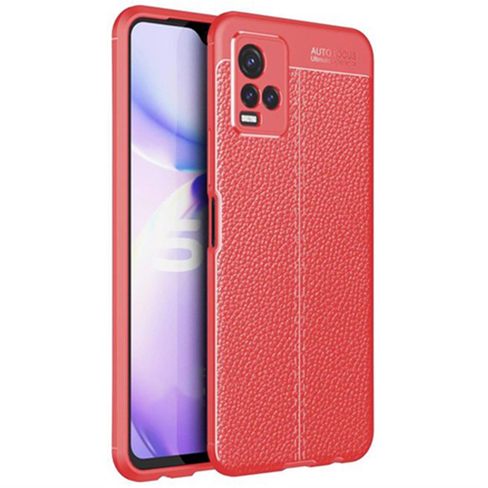 Newface Vivo Y33S Kılıf Auto Focus Kapak - Kırmızı