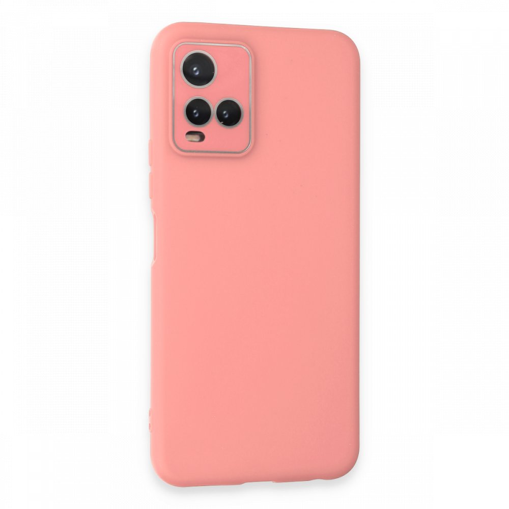 Newface Vivo Y33S Kılıf Lansman Glass Kapak - Pembe