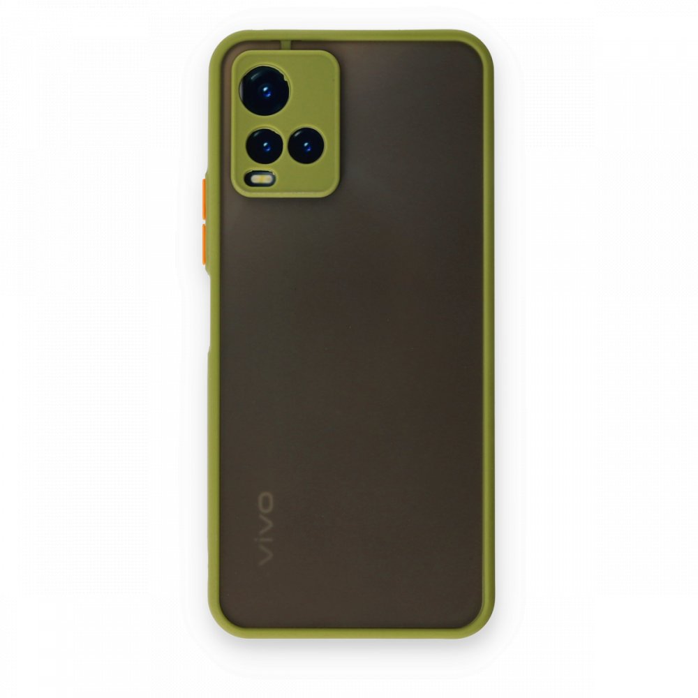 Newface Vivo Y33S Kılıf Montreal Silikon Kapak - Açık Yeşil