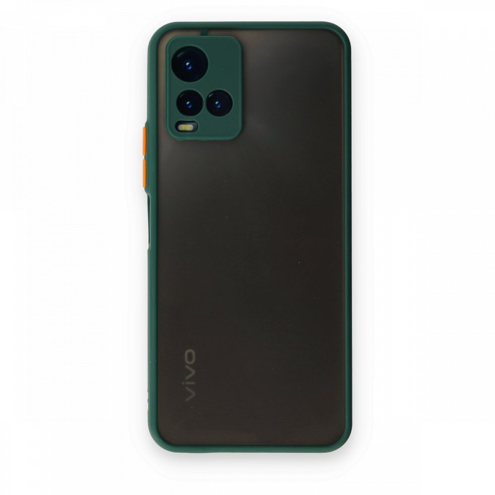 Newface Vivo Y33S Kılıf Montreal Silikon Kapak - Yeşil