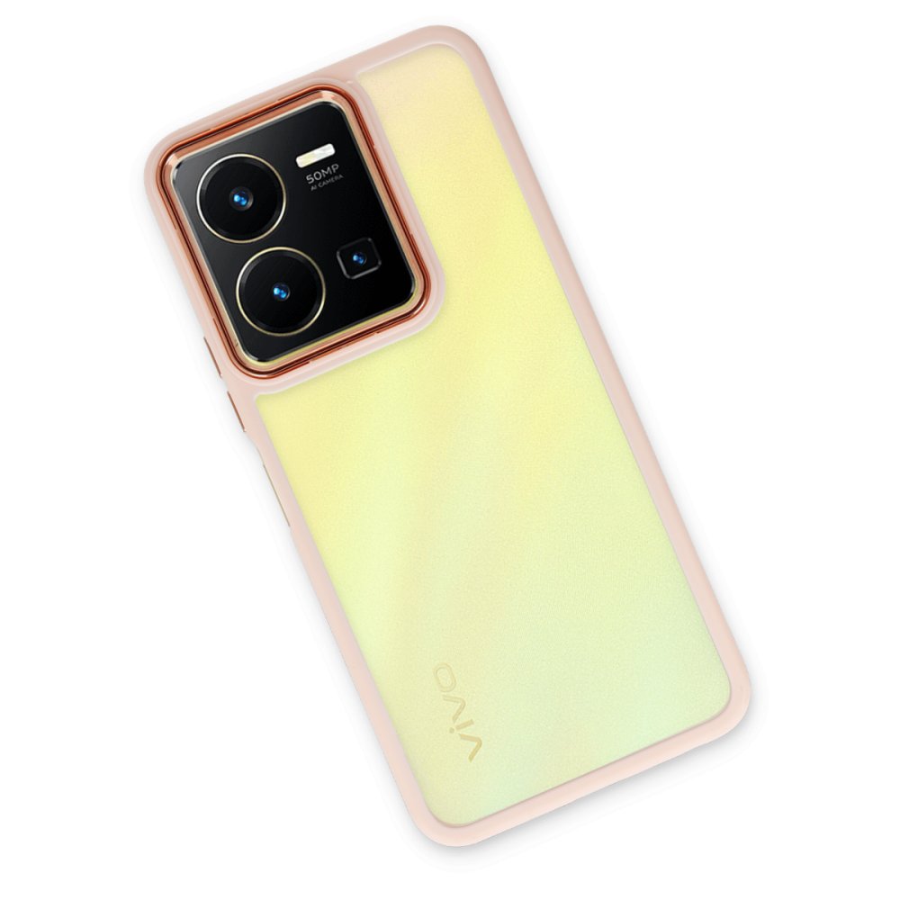 Newface Vivo Y35 Kılıf Dora Kapak - Pudra