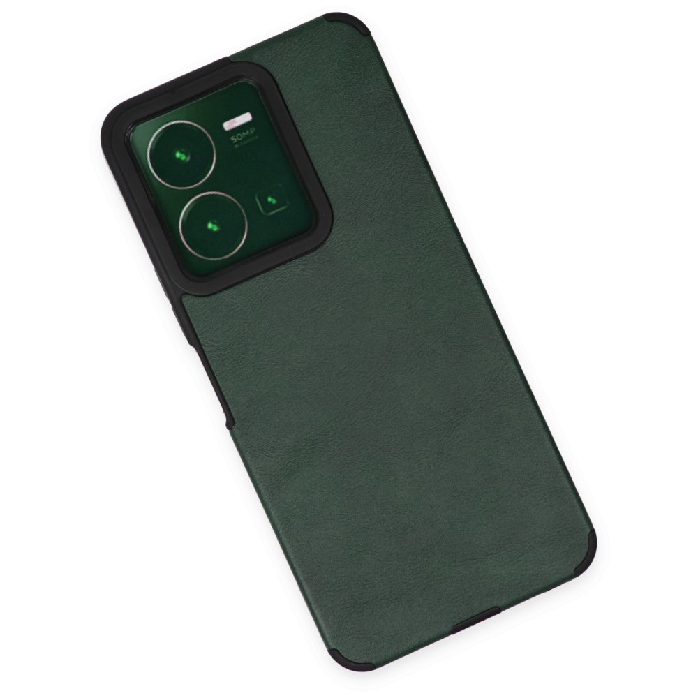 Newface Vivo Y35 Kılıf Loop Deri Silikon - Yeşil