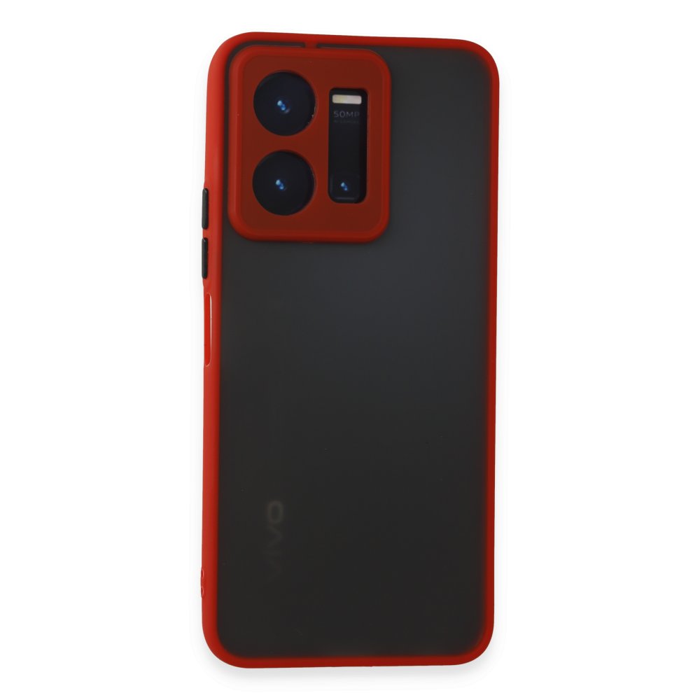 Newface Vivo Y35 Kılıf Montreal Silikon Kapak - Kırmızı