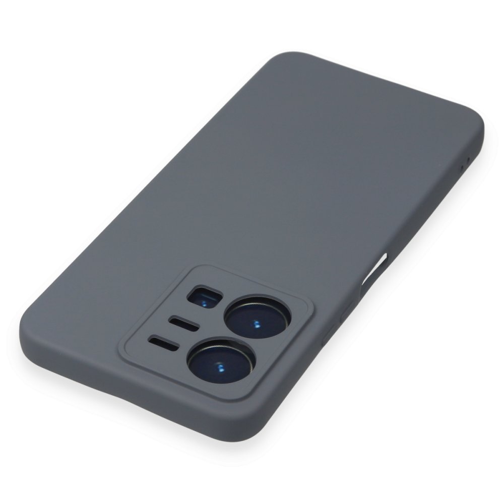 Newface Vivo Y35 Kılıf Nano içi Kadife Silikon - Gri