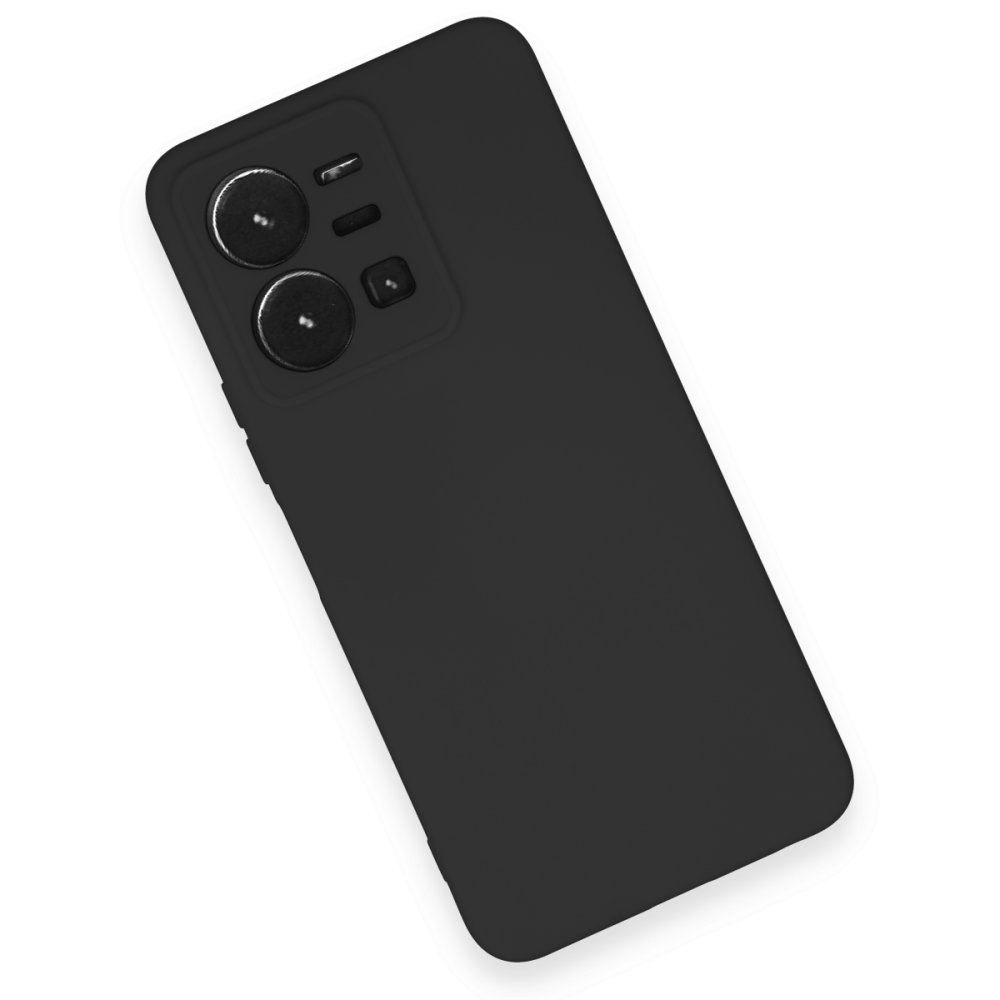 Newface Vivo Y35 Kılıf Nano içi Kadife Silikon - Siyah