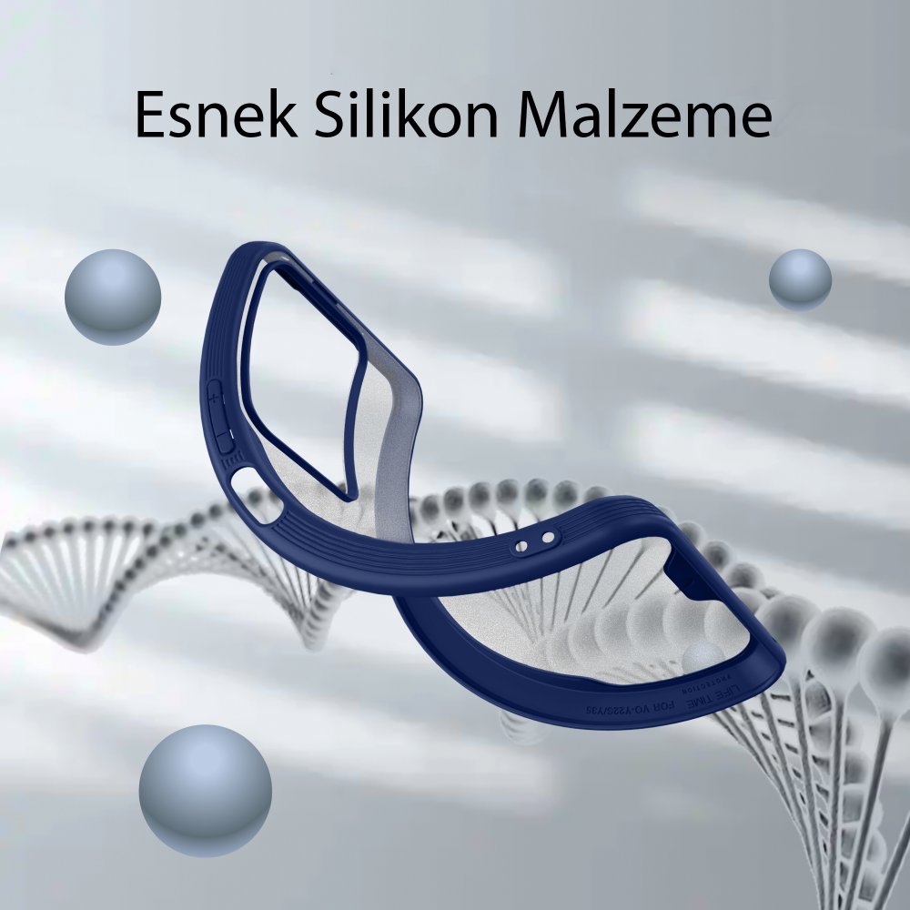 Newface Vivo Y35 Kılıf Platin Silikon - Pembe