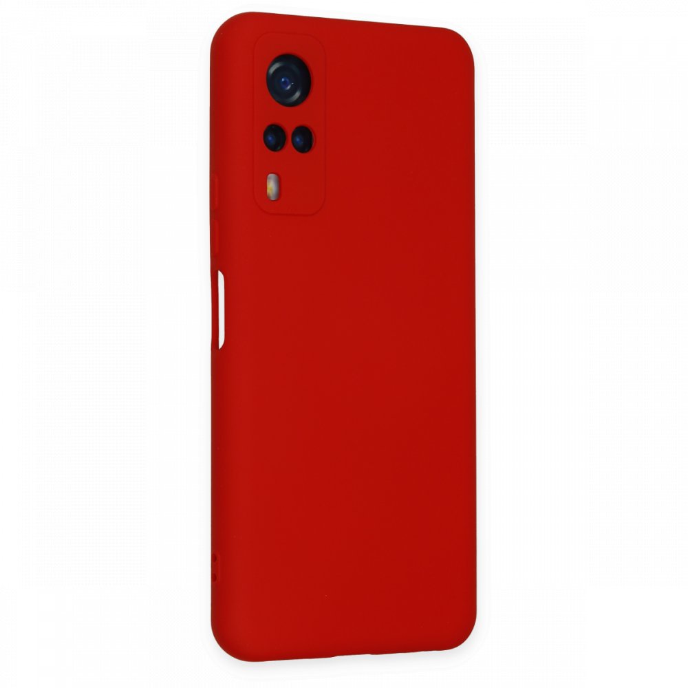 Newface Vivo Y51 Kılıf Nano içi Kadife  Silikon - Kırmızı