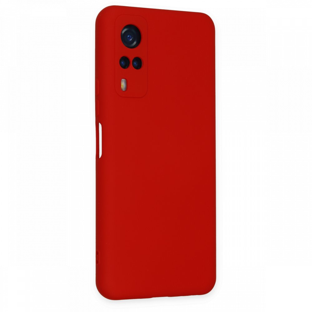 Newface Vivo Y51 Kılıf Nano içi Kadife Silikon - Kırmızı