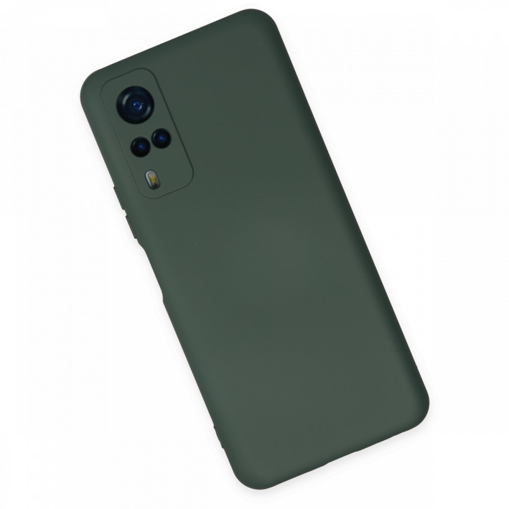 Newface Vivo Y51A Kılıf Nano içi Kadife Silikon - Koyu Yeşil