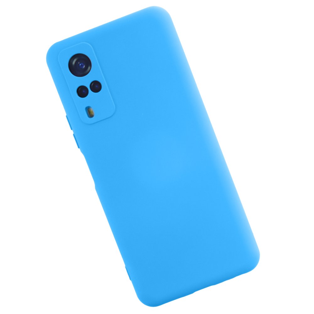 Newface Vivo Y51A Kılıf Nano içi Kadife Silikon - Mavi