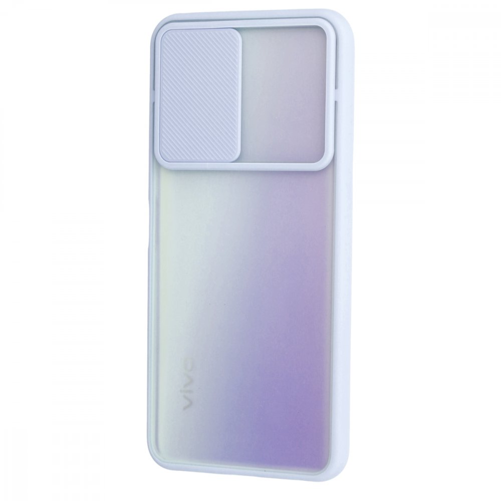 Newface Vivo Y51A Kılıf Palm Buzlu Kamera Sürgülü Silikon - Lila