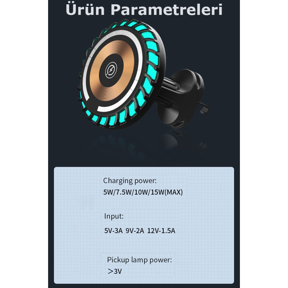 Newface W06 RGB Magneticsafe Araç Şarj