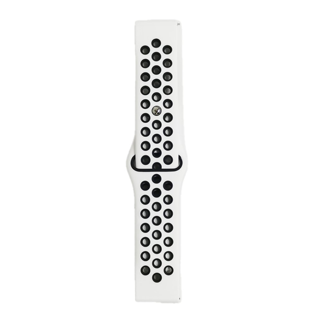 Newface Watch 20mm Spor Delikli Kordon - Beyaz-Siyah