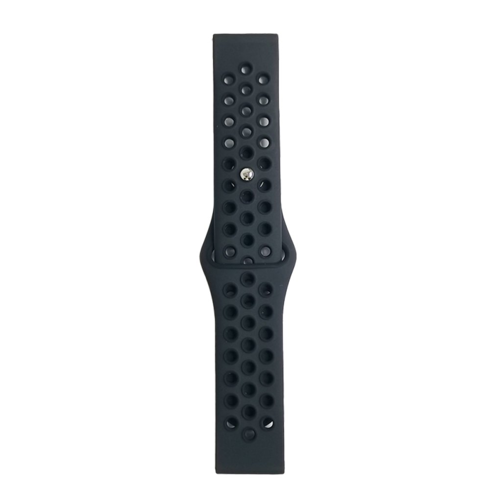 Newface GT4 46mm 22mm Spor Delikli Kordon - Siyah-Füme