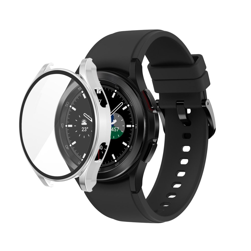 Newface Watch 4 46mm Wall Camlı Kasa Ekran Koruyucu - Gümüş