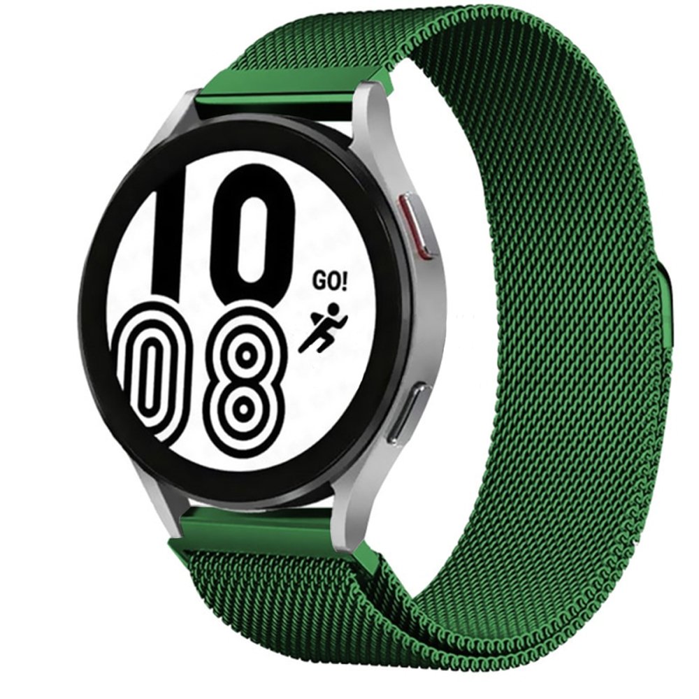 Newface Samsung Galaxy Watch 4 Metal Mıknatıslı Kordon - Haki Yeşil