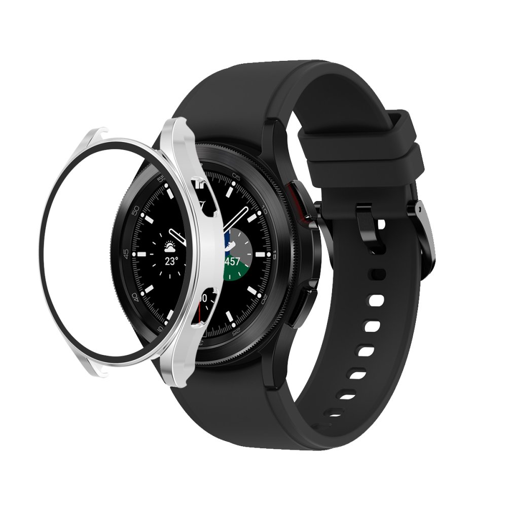 Newface Watch 5 Pro 45mm Wall Camlı Kasa Ekran Koruyucu - Gümüş