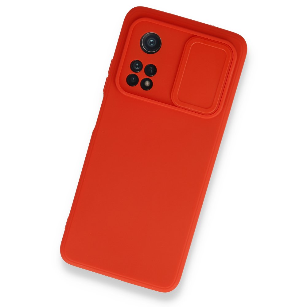 Newface Xiaomi Mi 10T Kılıf Color Lens Silikon - Kırmızı