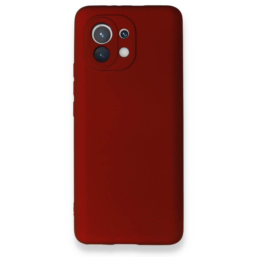 Newface Xiaomi Mi 11 Kılıf First Silikon - Bordo