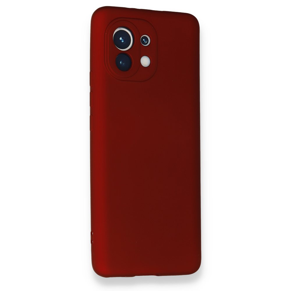 Newface Xiaomi Mi 11 Kılıf First Silikon - Bordo