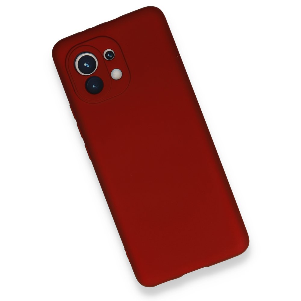 Newface Xiaomi Mi 11 Kılıf First Silikon - Bordo