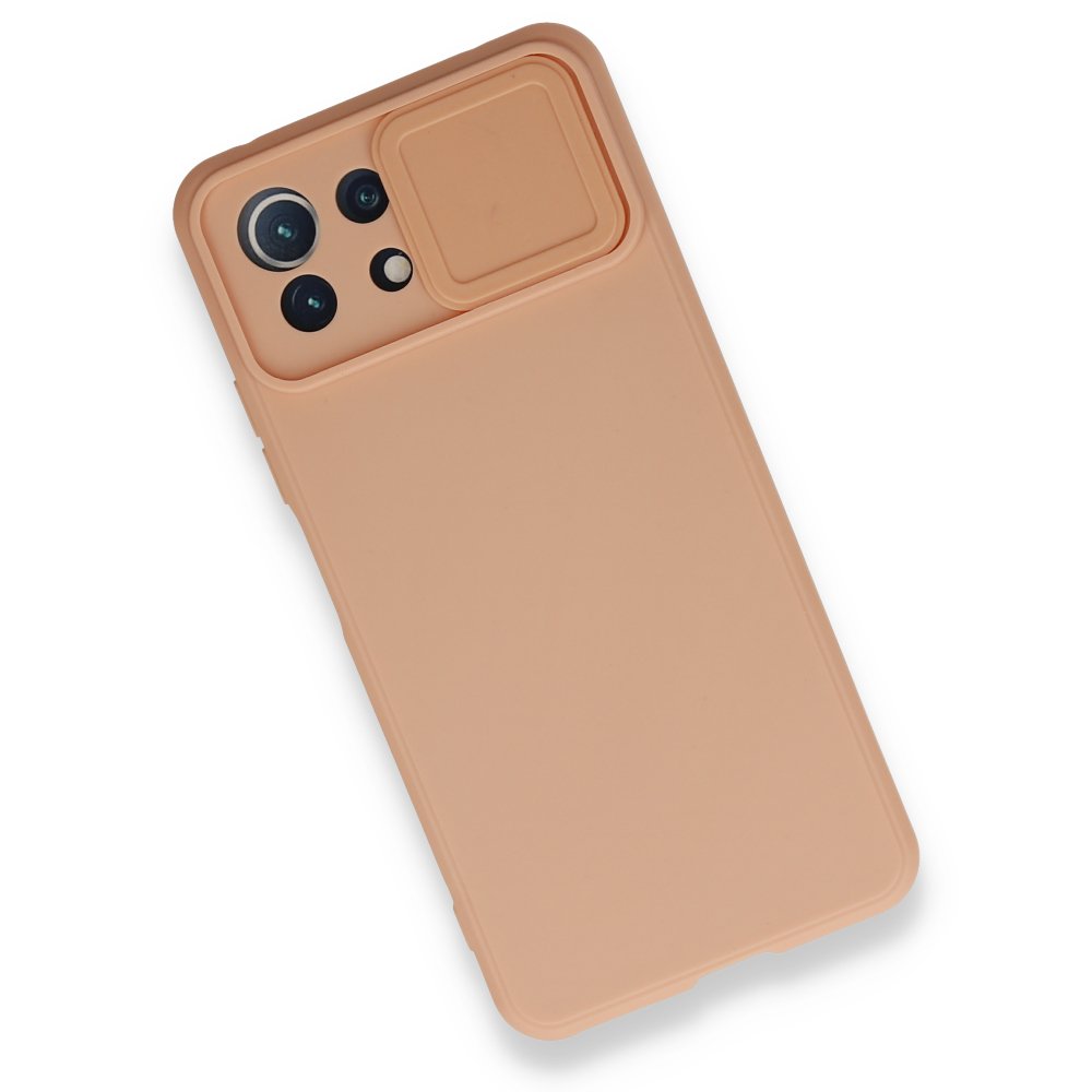 Newface Xiaomi Mİ 11 Lite Kılıf Color Lens Silikon - Pudra