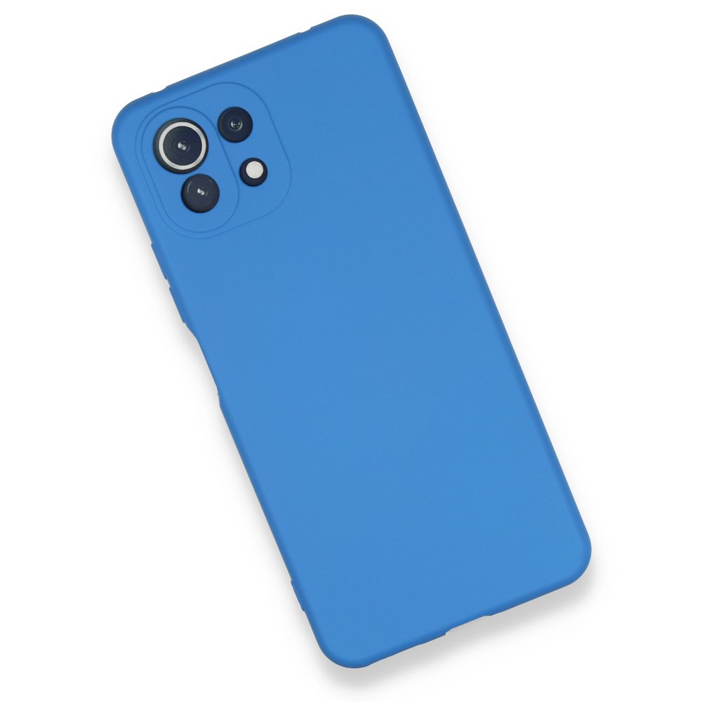 Newface Xiaomi Mİ 11 Lite Kılıf Nano içi Kadife  Silikon - Mavi