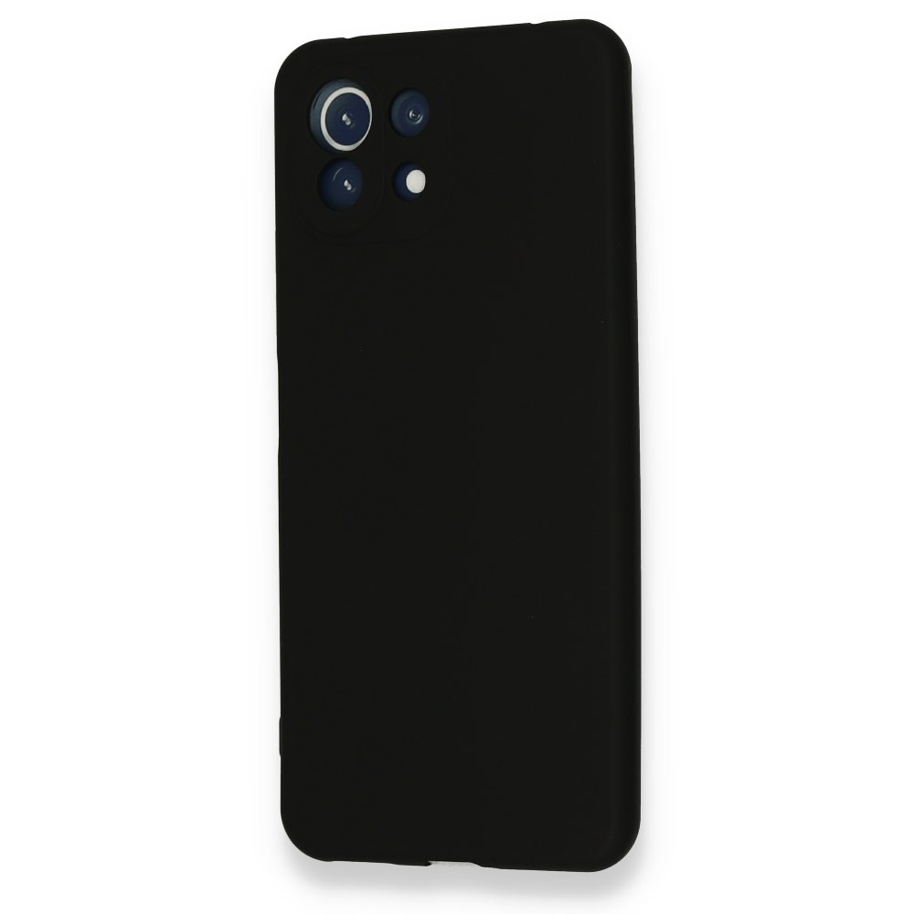 Newface Xiaomi Mİ 11 Lite Kılıf Nano içi Kadife Silikon - Siyah