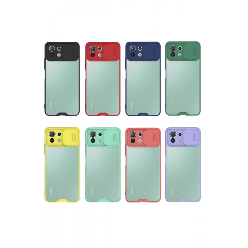 Newface Xiaomi Mİ 11 Lite Kılıf Platin Kamera Koruma Silikon - Sarı