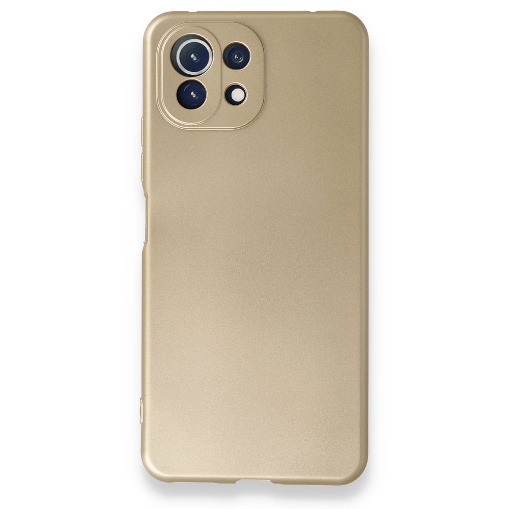 Newface Xiaomi Mİ 11 Lite Kılıf First Silikon - Gold