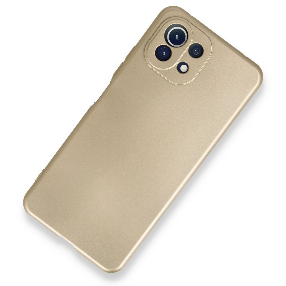 Newface Xiaomi Mİ 11 Lite Kılıf First Silikon - Gold