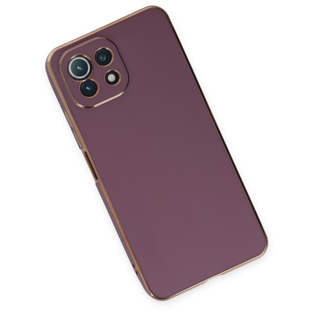 Newface Xiaomi Mİ 11 Lite Kılıf Volet Silikon - Mor