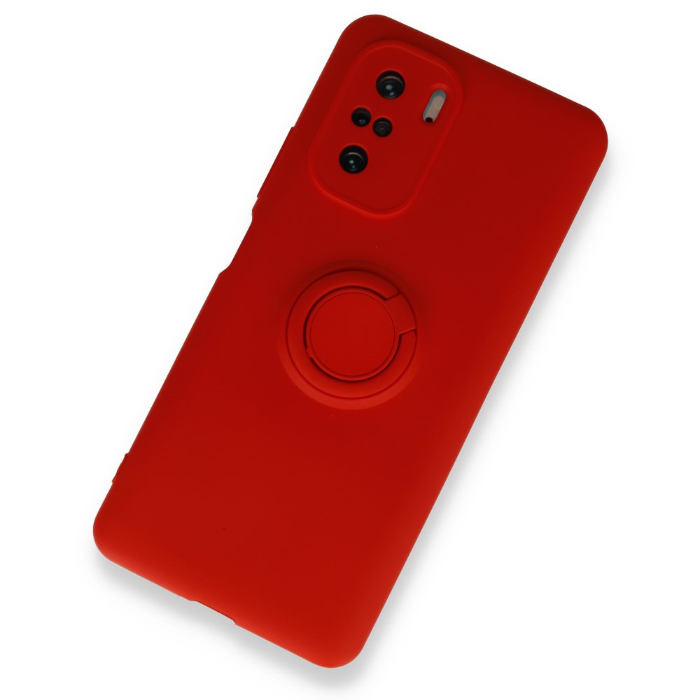 Newface Xiaomi Mi 11i Kılıf Viktor Yüzüklü Silikon - Kırmızı
