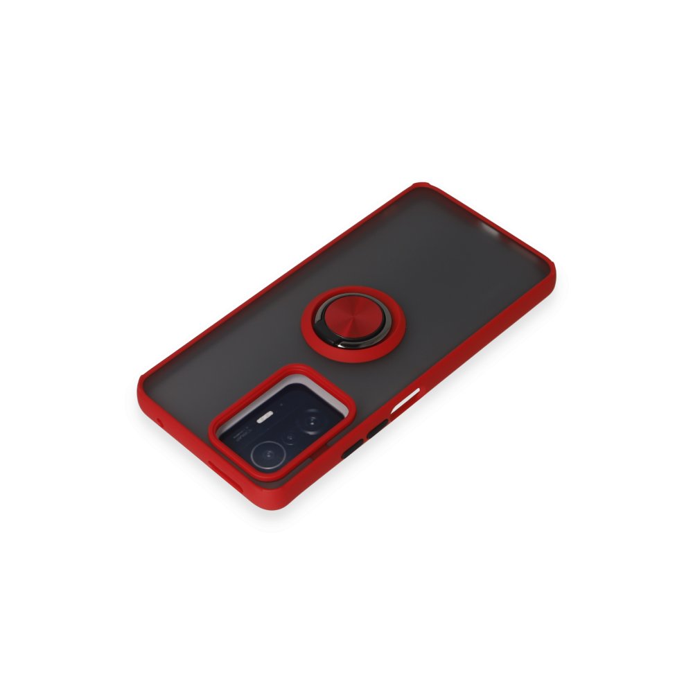 Newface Xiaomi Mi 11T Kılıf Montreal Yüzüklü Silikon Kapak - Kırmızı