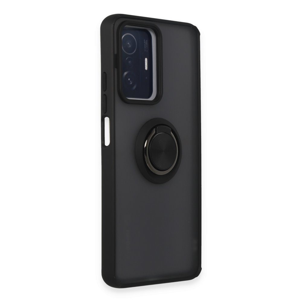 Newface Xiaomi Mi 11T Kılıf Montreal Yüzüklü Silikon Kapak - Siyah