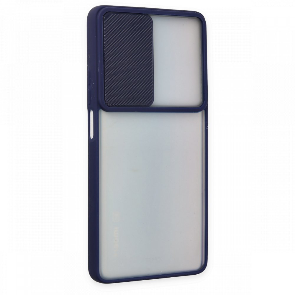 Newface Xiaomi Mi 11T Kılıf Palm Buzlu Kamera Sürgülü Silikon - Lacivert