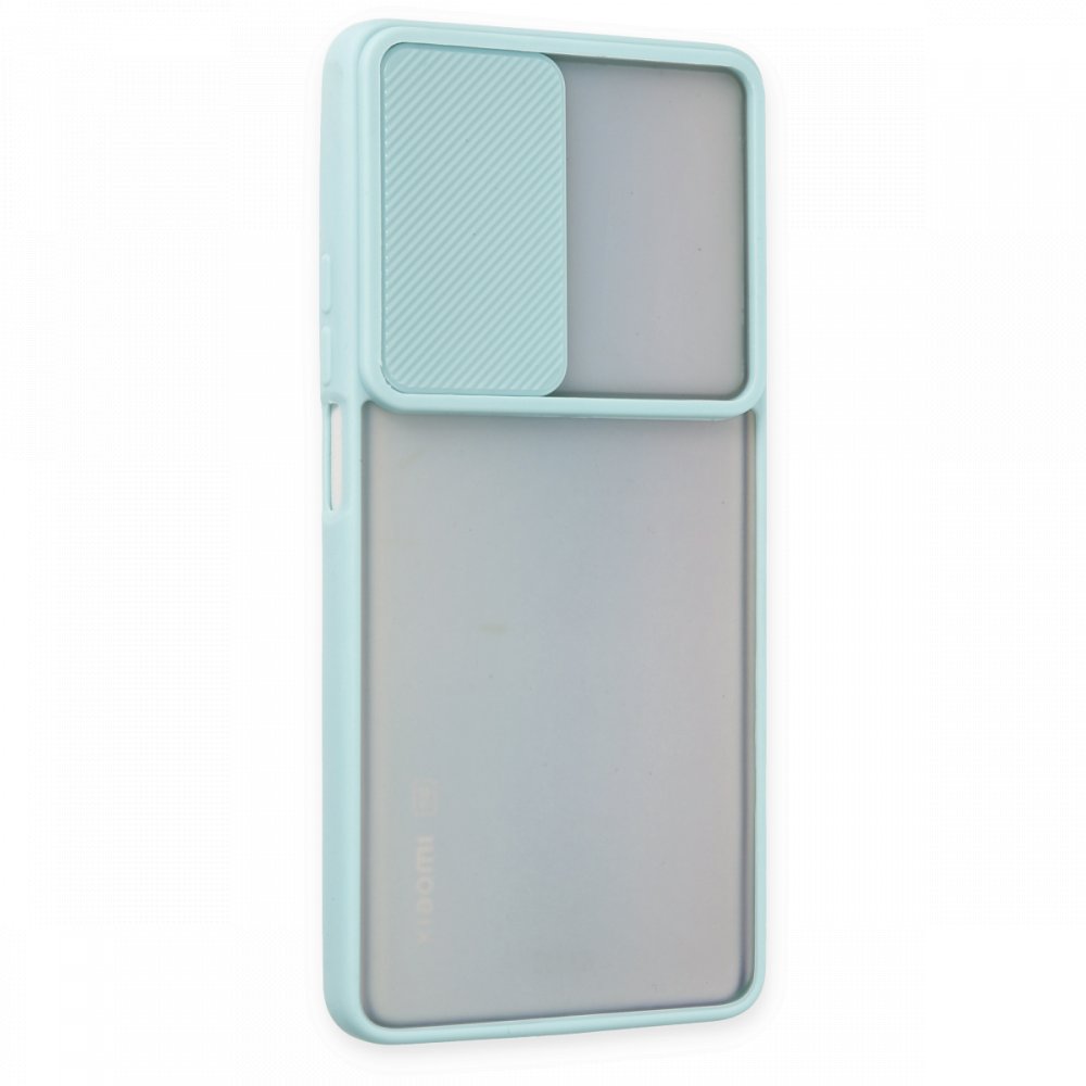 Newface Xiaomi Mi 11T Kılıf Palm Buzlu Kamera Sürgülü Silikon - Turkuaz