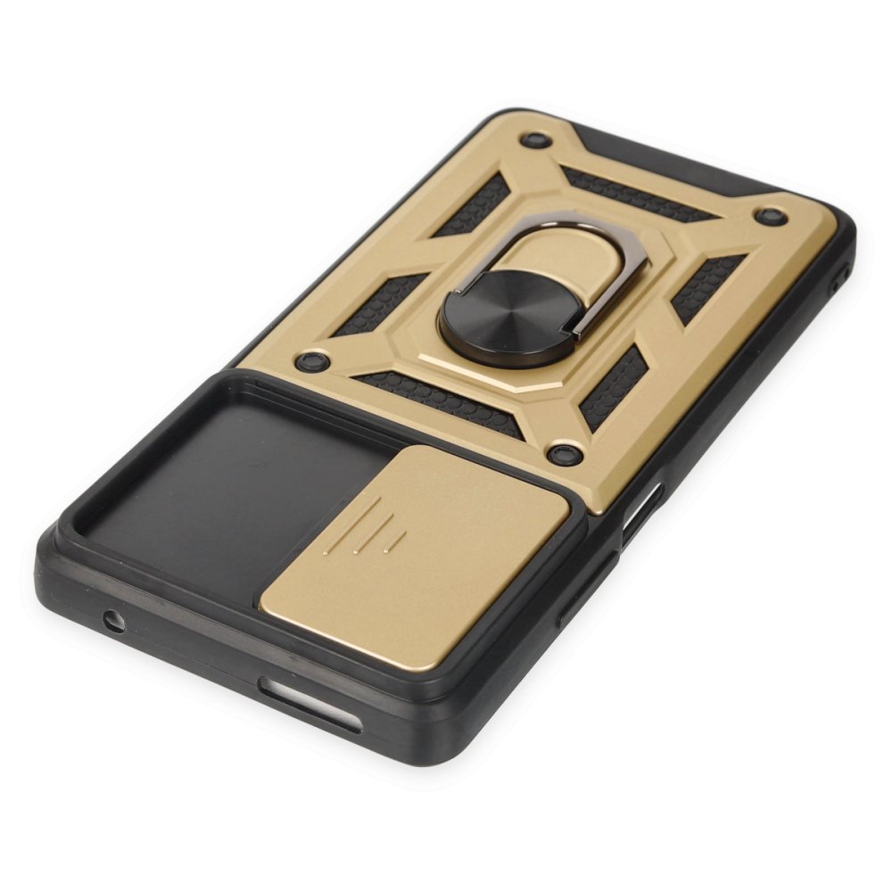 Newface Xiaomi Mi 11T Kılıf Pars Lens Yüzüklü Silikon - Gold