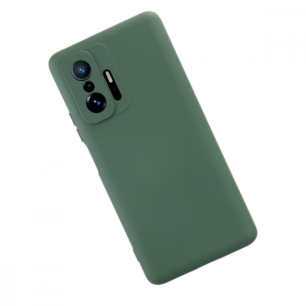 Newface Xiaomi Mi 11T Pro Kılıf Nano içi Kadife Silikon - Koyu Yeşil