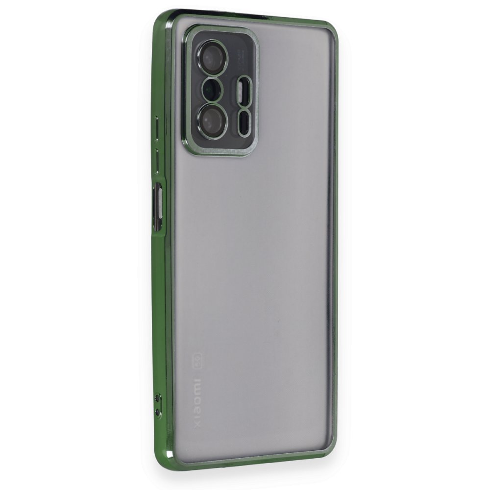 Newface Xiaomi Mi 11T Pro Kılıf Razer Lensli Silikon - Yeşil