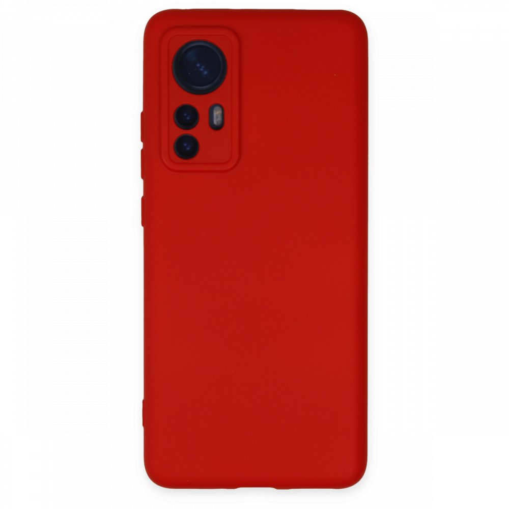 Newface Xiaomi Mi 12 Kılıf Nano içi Kadife Silikon - Kırmızı