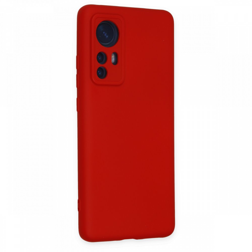 Newface Xiaomi Mi 12 Kılıf Nano içi Kadife Silikon - Kırmızı
