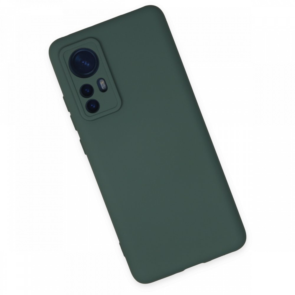 Newface Xiaomi Mi 12 Kılıf Nano içi Kadife Silikon - Koyu Yeşil