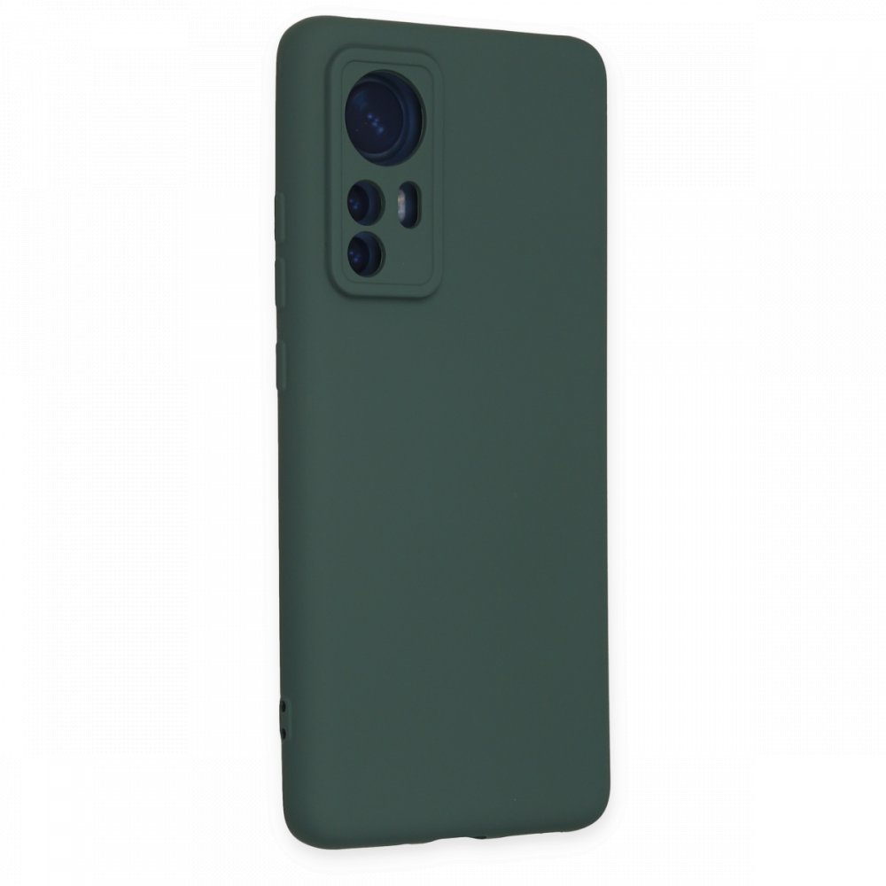 Newface Xiaomi Mi 12 Kılıf Nano içi Kadife Silikon - Koyu Yeşil