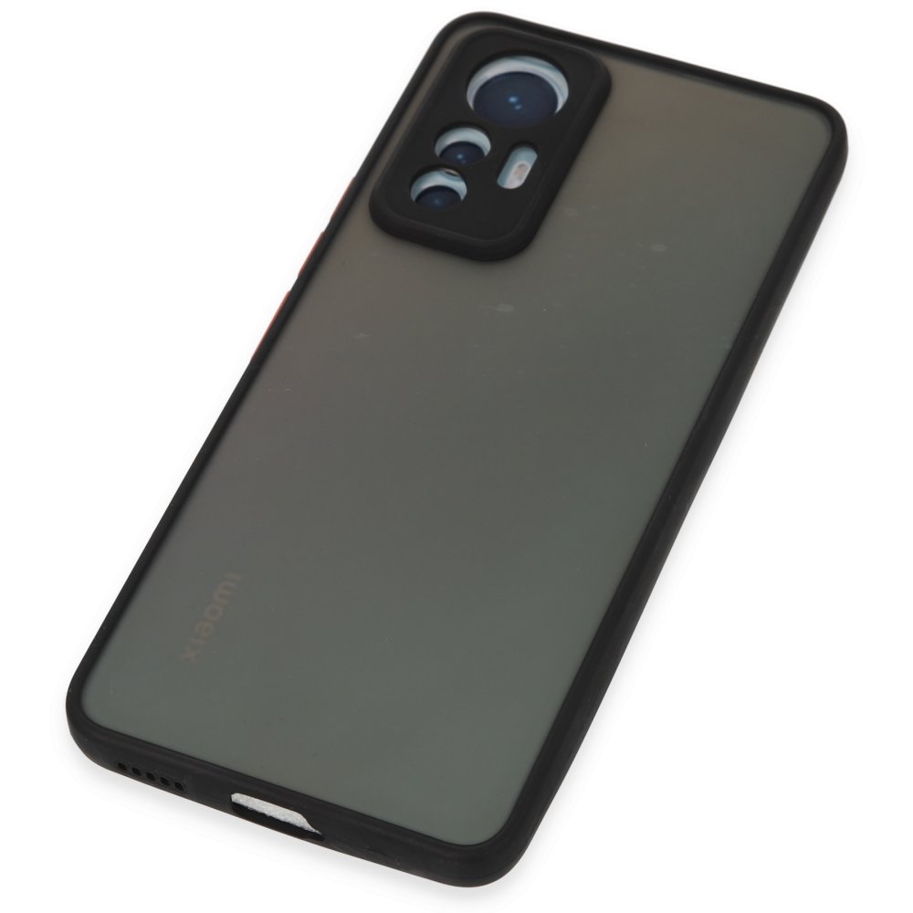 Newface Xiaomi Mi 12 Lite Kılıf Montreal Silikon Kapak - Siyah